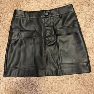 Black Leather Skirt
